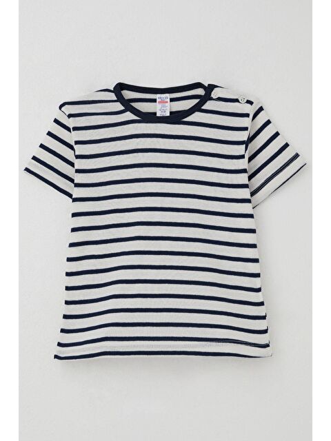 Breeze Erkek Çocuk Tişört Patlı Çizgili Beyaz (1-4 Yaş) - S000377900-20063