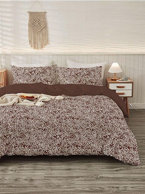 Evmila Baskılı,Desenli Çift Kişilik Nevresim Takımı (ÇARŞAFSIZ) 200x220 cm - S000232978-23173