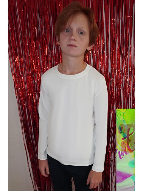 Breeze Erkek Çocuk Uzun Kollu Tişört Basic Beyaz (5-14 Yaş) - S000502007-20063