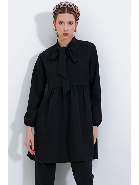 Bigdart Kadın Siyah Örme Pantolon Tunik Alt Üst Takım 6654 - S000165774-19351