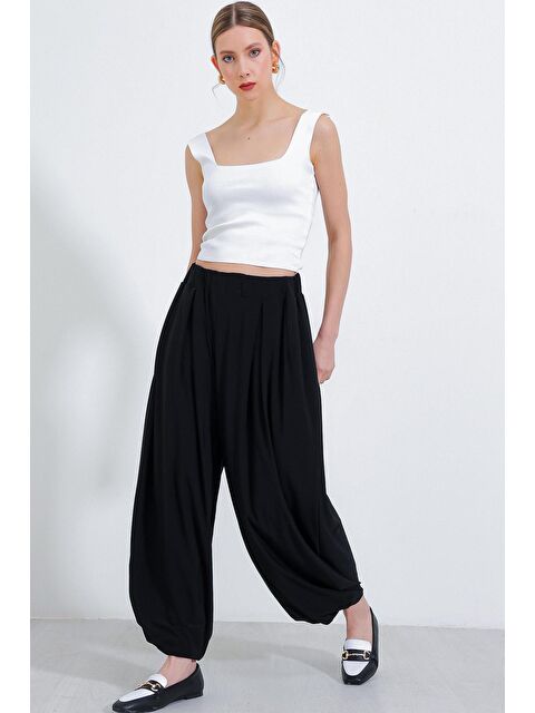 Bigdart Kadın Siyah Şalvar Pantolon 6659 - S000165775-19351