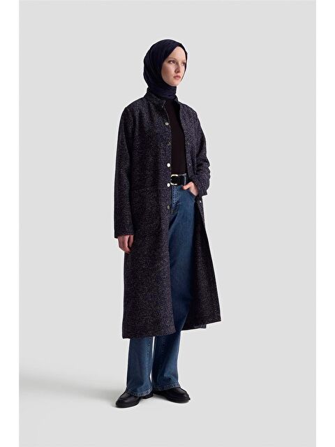 ARMİNE Melanjlı Örme Kap 25Kd1123 Lacivert - S000462881-21164