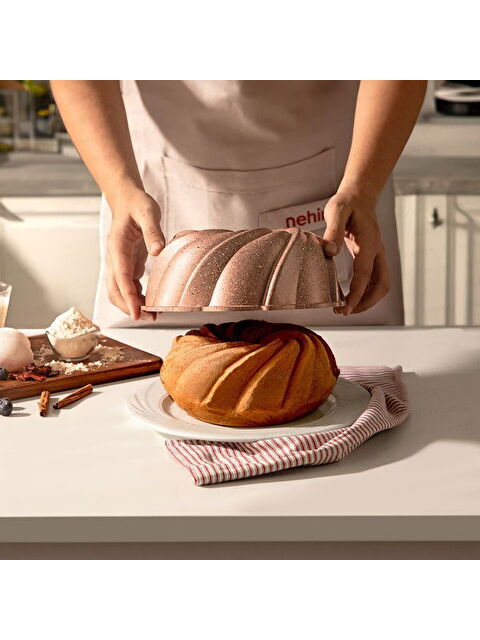 Nehir Buket Döküm Kek Kalıbı - Rose Gold - 9x24 cm - S000506232-20024