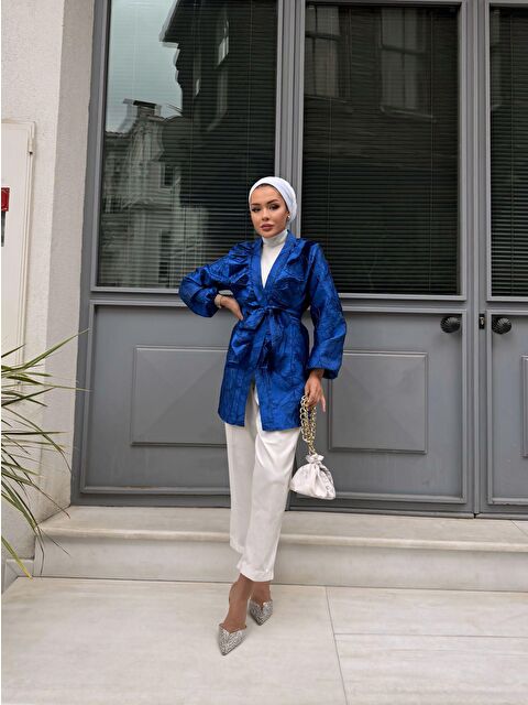 Comstar Bel Bağlamalı Fırfırlı Tunik Ceket - S000210945-23710