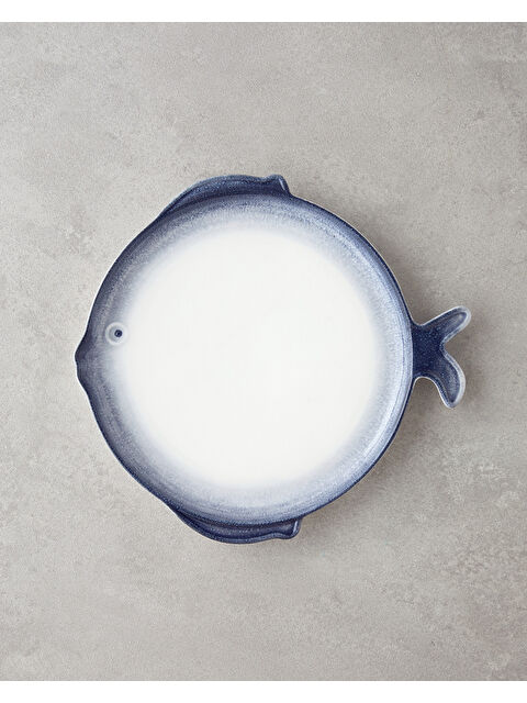 English Home Marinova Porselen Pasta Tabağı 23 cm Mavi-Beyaz - S000383558-37368