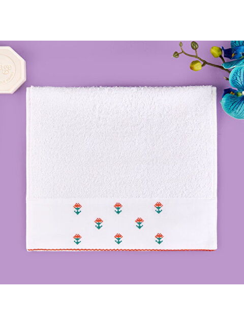 Evidea Soft Urban Delight Braga El Havlusu - Ekru / Turuncu - 30x50 cm - S000511924-5408