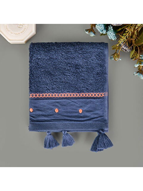 Evidea Soft Piene El Havlusu - Lacivert / Kiremit - 30x50 cm - S000511935-6380