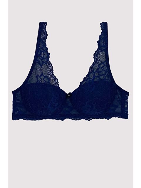 Formo Kadın Lacivert Push Up Dolgulu Dantelli Sütyen - S000279853-21164