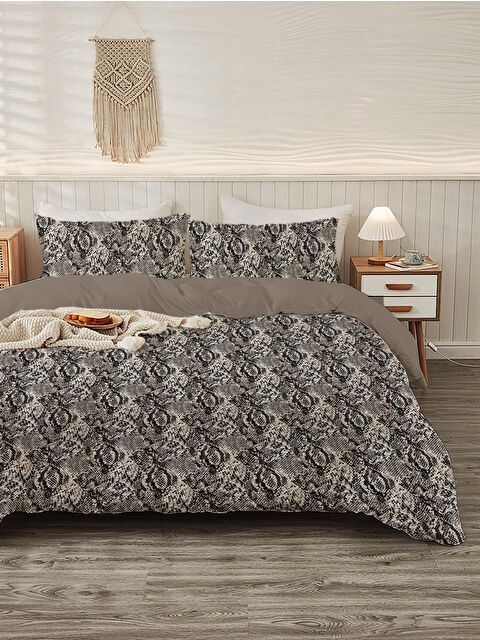 Evmila Baskılı,Desenli Çift Kişilik Nevresim Takımı (ÇARŞAFSIZ) 200x220 cm - S000232981-23173