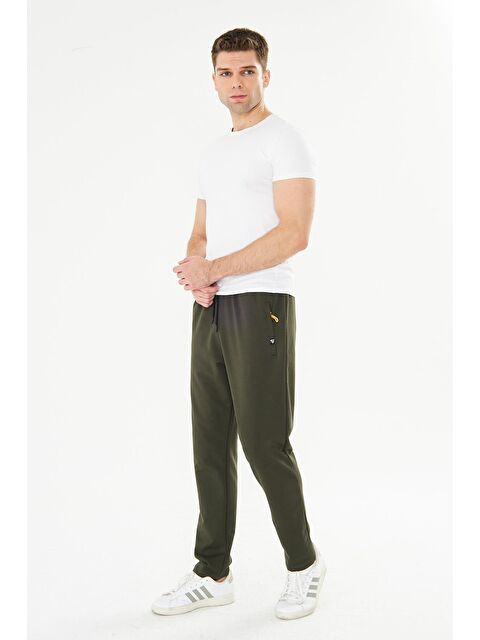 TRENDHILL Erkek Pamuklu Fermuarlı Cepli Eşofman Altı Haki 7814-H - S000522198-18547