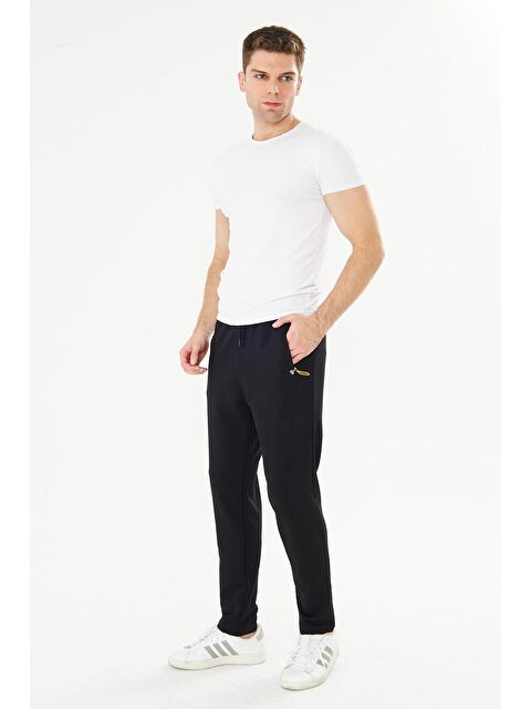 TRENDHILL Erkek Pamuklu Fermuarlı Cepli Eşofman Altı Siyah 7814-S - S000522198-19351