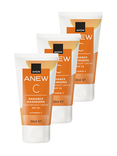 AVON Anew Vitamin C SPF50 Korumalı Nemlendirici Losyon 50 Ml. Üçlü Paket