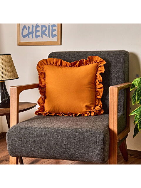 Evidea Soft Fancy Kırlent - Hardal - 40x40 cm - S000511979-7379