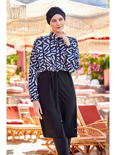 Remsa Mayo Tam Kapalı Tesettür Mayo Bloom 1403 Siyah - S000243412-19351