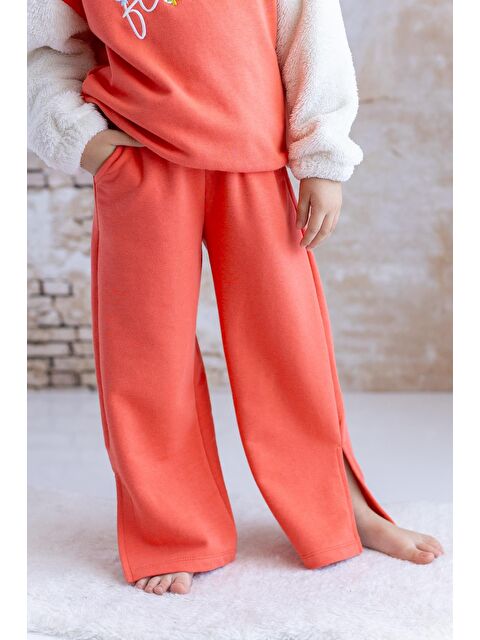 ZEYLAND Kız Çocuk Yırtmaç Detaylı Eşofman Altı - Narçiçeði - S000314512-20048