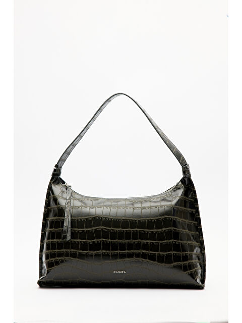 Manuka Timsah Deri Tote Çanta Haki - S000487369-18547