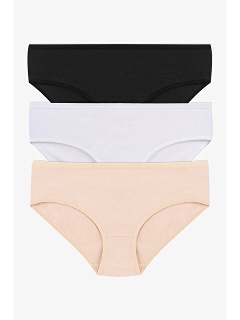 Koza İç Giyim Kadın 3'lü Desenli Pamuklu Yüksek Bel Bato - S000293012-37424