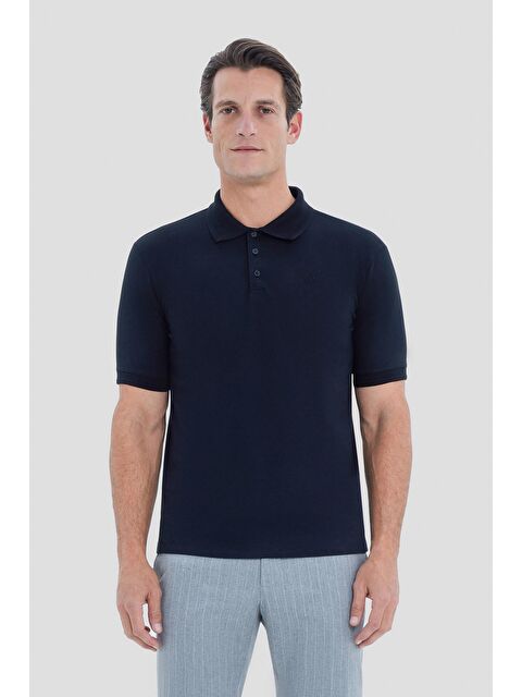 Sabri Özel Siyah Regular Fit Polo Yaka Tişört