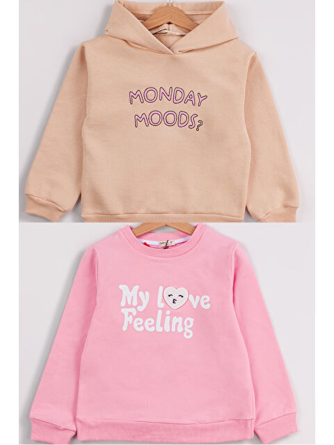 Miss Tuffy Kız Çocuk 2'li Paket Basic Sweatshirt - S000318266-20024