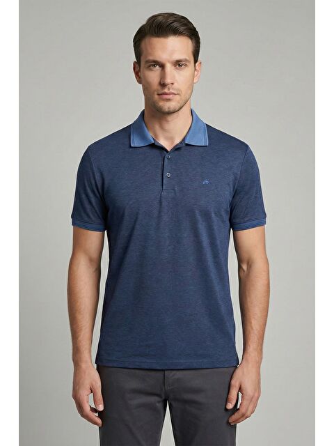 Sabri Özel Lacivert Regular Fit Polo Yaka Erkek T-Shirt - S000525249-21164