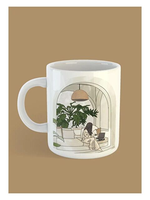 Bikutumutluluk Boho Çalışan Kadına Hediye Kupa Bardak - S000180671-23173