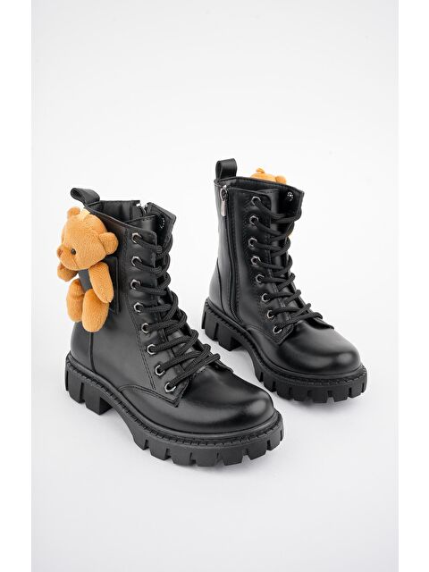 Muggo PİNKY Ayıcıklı Fermuarlı Bağcıklı Postal Çocuk Bot - S000272001-19351