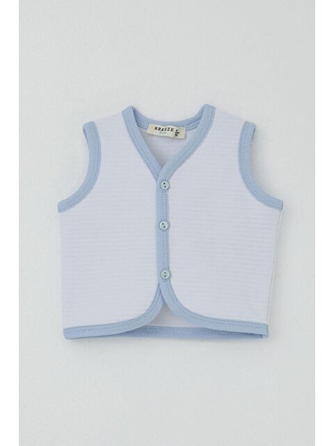 Breeze Erkek Bebek Yelek Düğmeli Beyaz (4-9 Ay) - S000388700-20063
