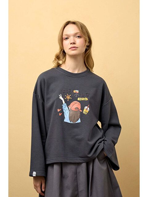 Ceylan Otantik Antrasit Baskılı 3 İp Body - S000449165-29666