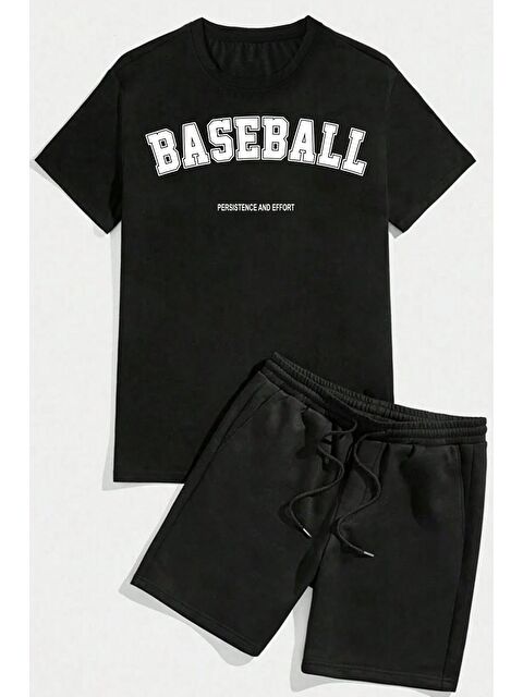 uyguntarz Unisex Baseball Baskılı Şort Takım - S000244202-19351