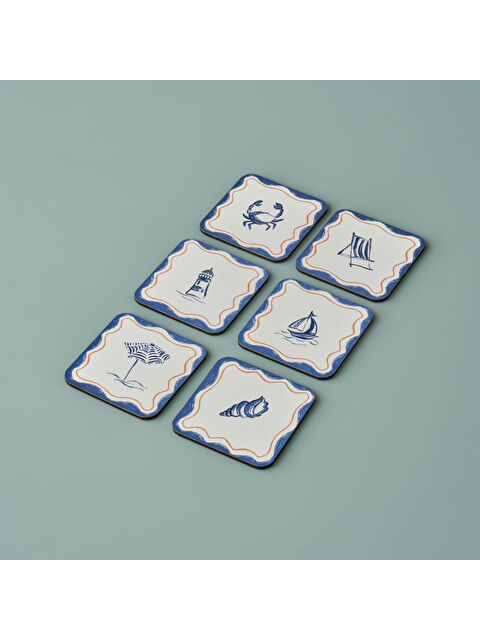 Bella Maison Marine 6'lı Bardak Altlığı (10x10 cm) - S000395699-23173