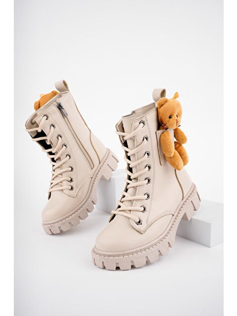 Muggo PİNKY Ayıcıklı Fermuarlı Bağcıklı Postal Çocuk Bot - S000272001-26407