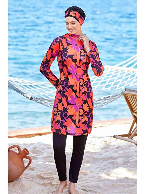 Rozamay Elastanlı Tam Kapalı Tesettür Mayo Brıelle 9208 Siyah - S000174223-19351