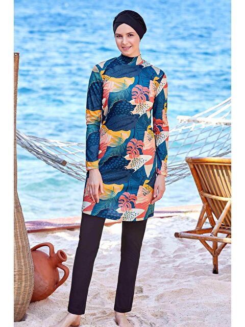 Rozamay Elastanlı Tam Kapalı Tesettür Mayo Harlow 9210 Siyah - S000174225-19351