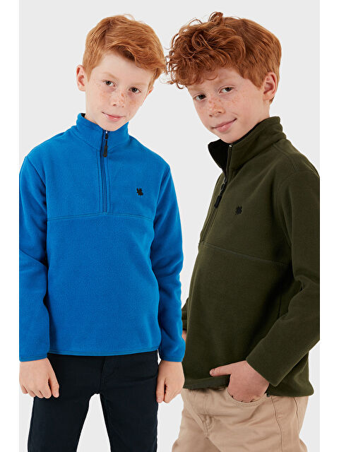 Lela Yumuşak Dokulu Fermuarlı Dik Yaka Şardonlu 2'li Paket Polar 5905002S2 - S000531254-37306