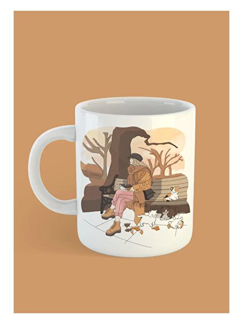 Bikutumutluluk Kedisever Kadına Hediye Kupa Bardak - S000180531-23173