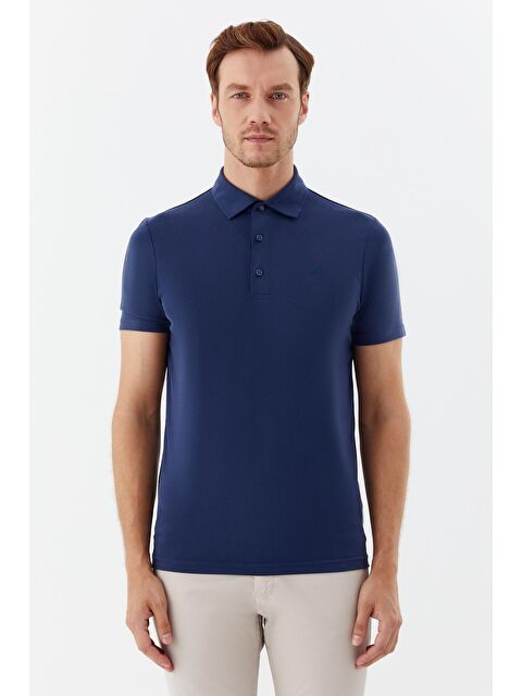 Sabri Özel Lacivert Standart Fit Polo Yaka Erkek Tişört - S000525258-21164