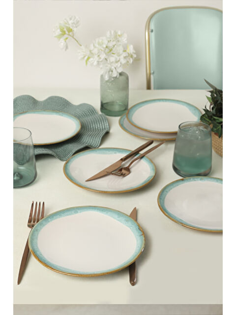 Keramika Turkuaz Wave Ege Pasta Tabağı 20 Cm 6 Adet - S000357200-23173