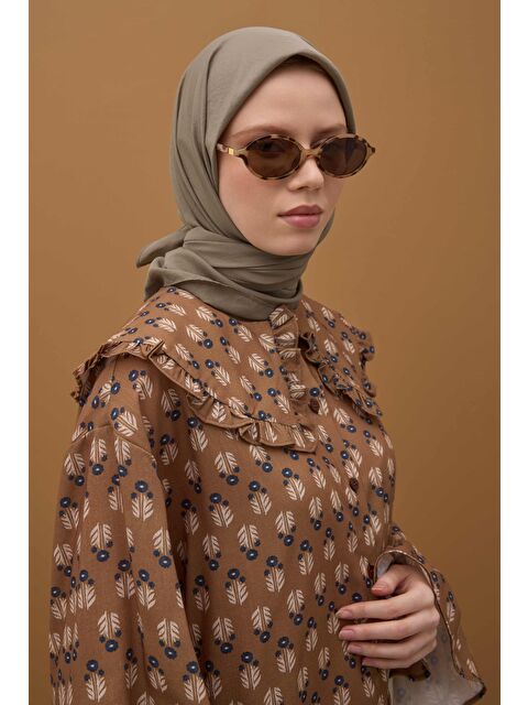 HE-QA Soft Kraş Eşarp Tozlu Vizon - S000422638-26429