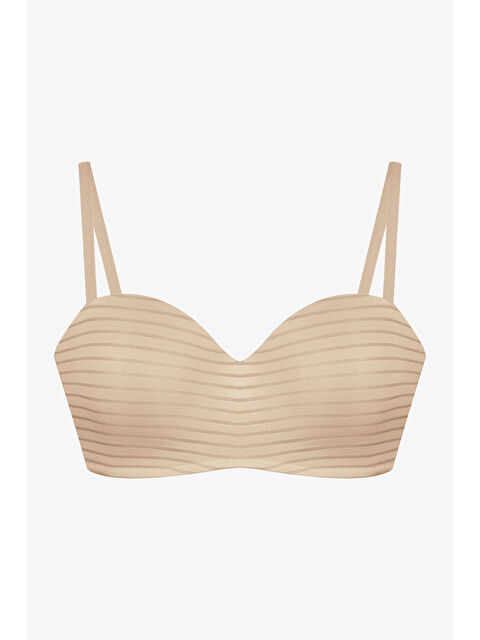 Koza İç Giyim Kadın Dolgusuz Transparan Çizgili Toparlayıcı Straplez Sütyen - S000244861-19965