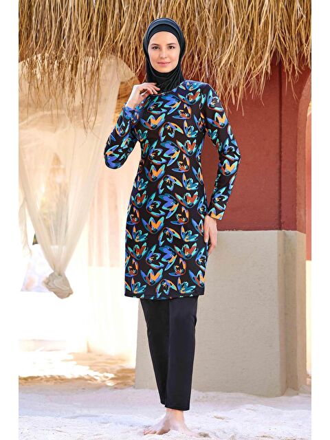 Rozamay Elastanlı Tam Kapalı Tesettür Mayo Anya 9212 Siyah - S000174247-19351