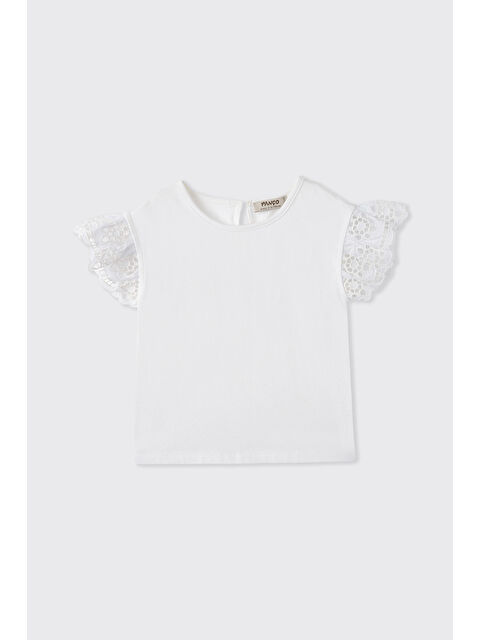 Panço Kız Bebek Beyaz Tişört - S000516272-20063