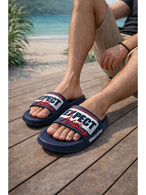 MODAFRATO EXPECT Erkek Terlik Deniz Plaj Havuz Terliği Banyo Bahçe Balkon Hastane Ev Terliği - S000512825-21164