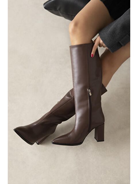 Straswans Nicola Kadın Sivri Burun  Deri Çizme Kahve - S000512830-19413
