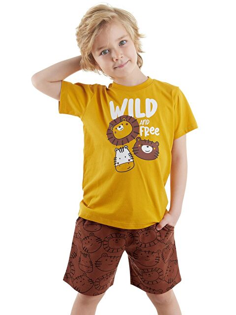 Denokids Wild Erkek Çocuk Tişört Şort Takım - S000168086-20074