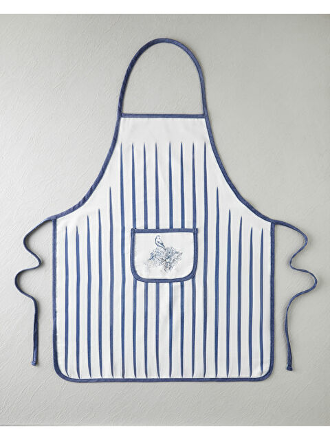 English Home Wingle Pamuk Polyester Mutfak Önlüğü 65x75 cm Lacivert - Bej - S000502044-6417