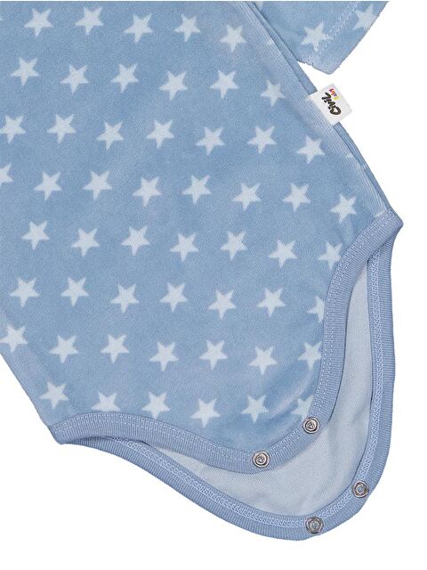 Civil Baby Yıldız Empirme 1-18 Ay Çıtçıtlı Badi - Mavi 12-18 Ay - S000484686-3053