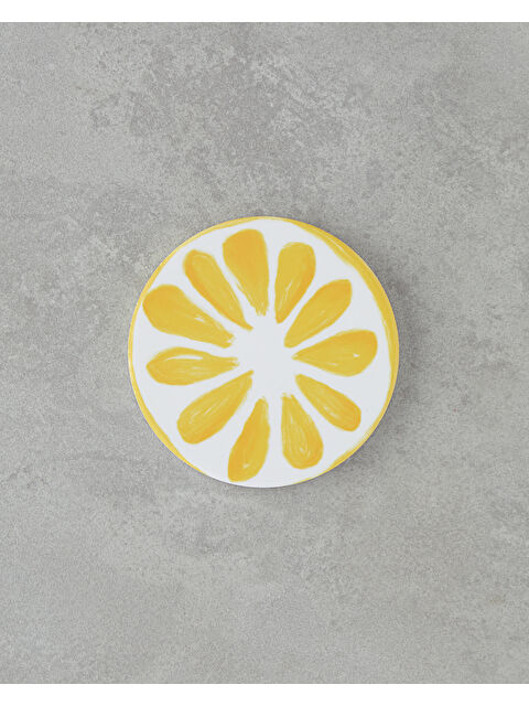 English Home Lemon Seramik Bardak Altlığı 11 cm Sarı - S000502046-20072