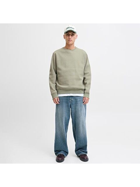 Jack & Jones Jack&Jones Star Basic Erkek Bej Sweatshirt - S000522203-19928