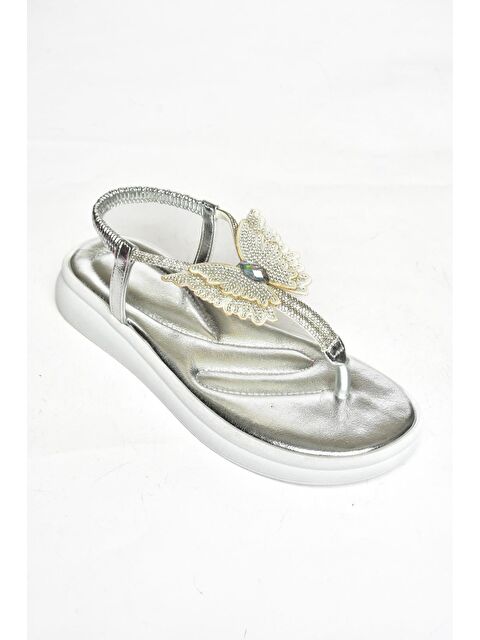 Fox Shoes S4040860 Gümüş Kadın Sandalet - S000169050-18105