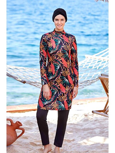 Rozamay Elastanlı Tam Kapalı Tesettür Mayo Dıonne 9205 Siyah - S000174256-19351